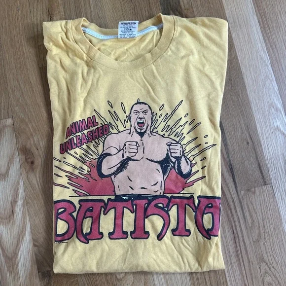 Vintage Homeage Batista "animal unleashed" wrestling t-Shirt size XL - Picture 3 of 3